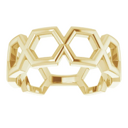 14K Yellow Geometric Ring-