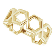 14K Yellow Geometric Ring-