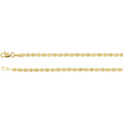14K Yellow 2.7 mm Mirror Link 18" Chain-