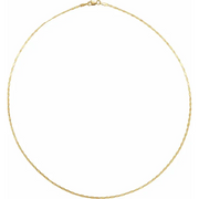 14K Yellow 2.7 mm Mirror Link 18" Chain-