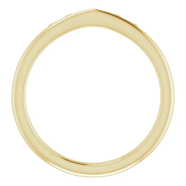 14K Yellow Marquise-Shaped Crown Ring-