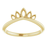 14K Yellow Marquise-Shaped Crown Ring-