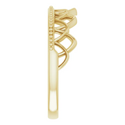 14K Yellow Stackable Crown Ring-