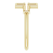 14K Yellow Cross Ring-