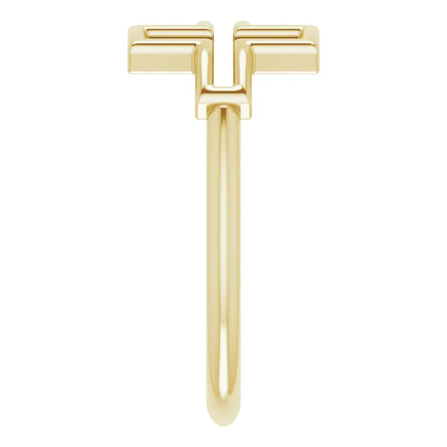 14K Yellow Cross Ring-