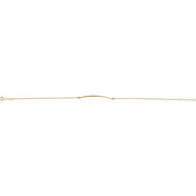14K Yellow Curved Bar 6 1/2-7 1/2" Bracelet-