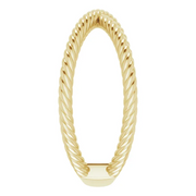 14K Yellow Criss-Cross Rope Ring-