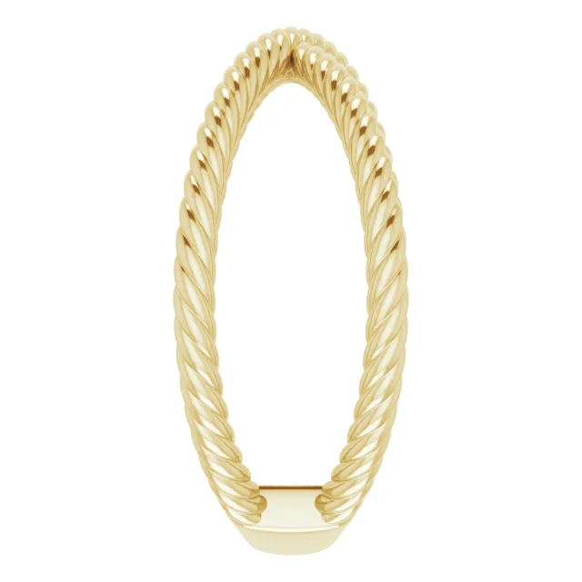 14K Yellow Criss-Cross Rope Ring-