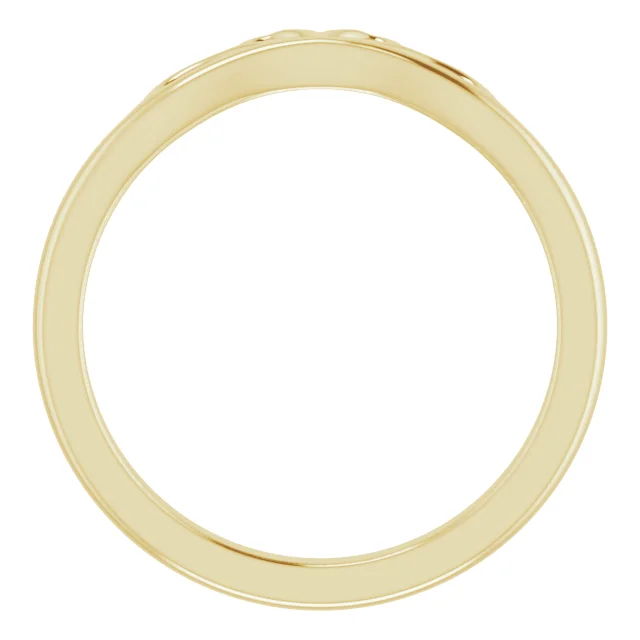 14K Yellow Stackable Crown Ring-