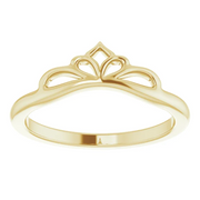 14K Yellow Stackable Crown Ring-