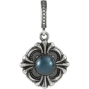 Sterling Silver Solitaire Pendant Mounting for 6 mm Pearl-