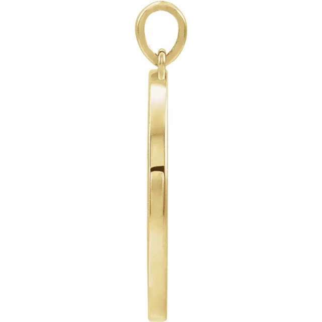 14K Yellow 20.3x18.4 mm Ichthus (Fish) Pendant-