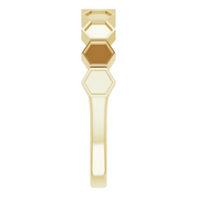14K Yellow Stackable Geometric Ring-
