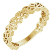 14K Yellow Geometric Stackable Ring-