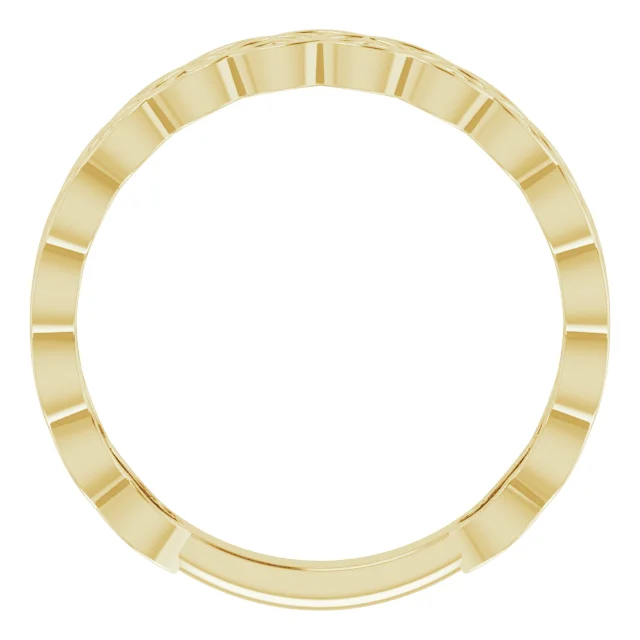 14K Yellow Geometric Stackable Ring-
