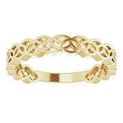 14K Yellow Geometric Stackable Ring-