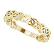 14K Yellow Geometric Stackable Ring-
