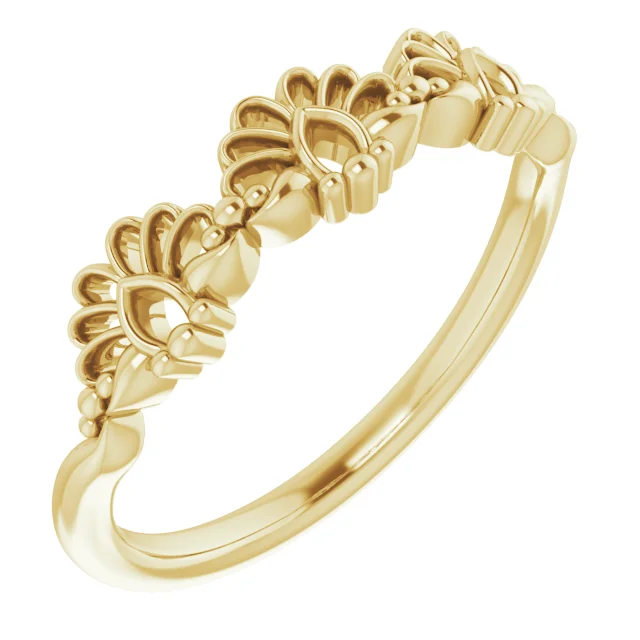 14K Yellow Vintage-Inspired Stackable Ring-