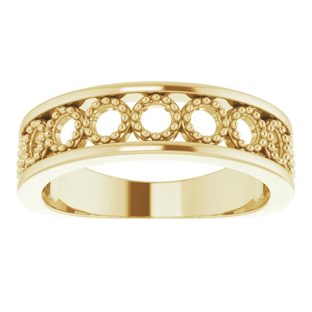 14K Yellow Geometric Stackable Ring-
