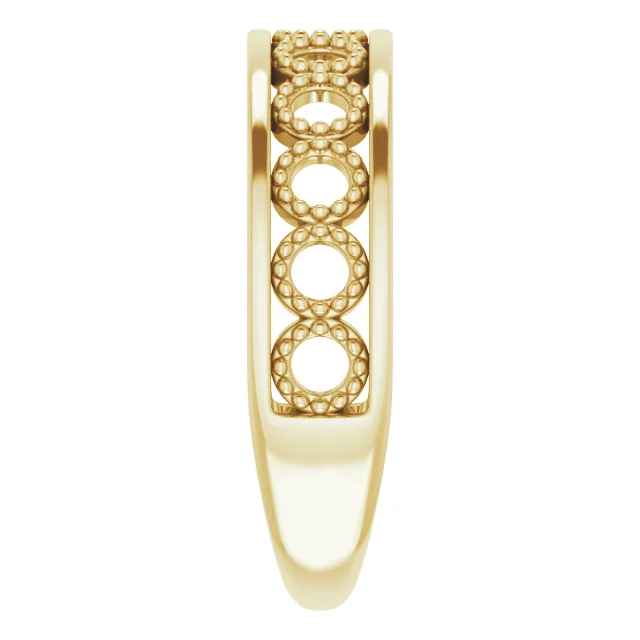 14K Yellow Geometric Stackable Ring-