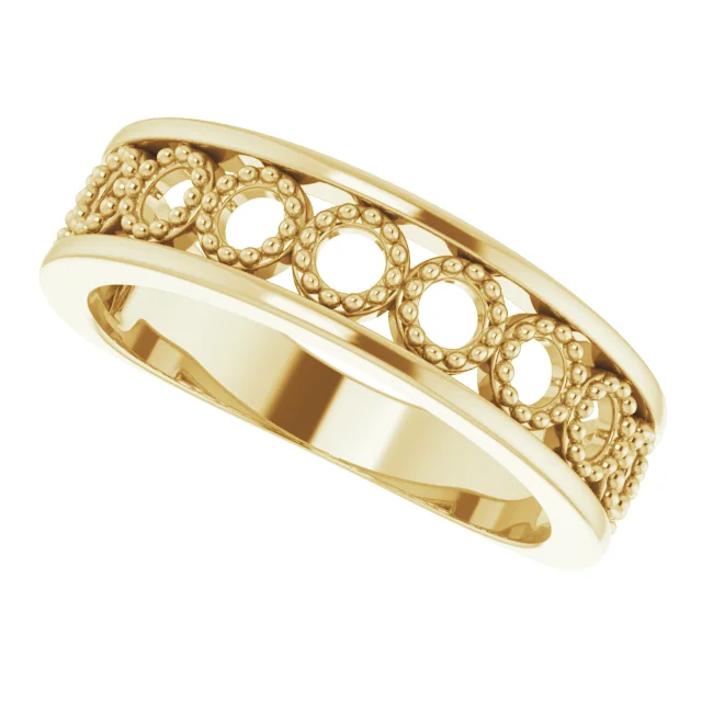 14K Yellow Geometric Stackable Ring-