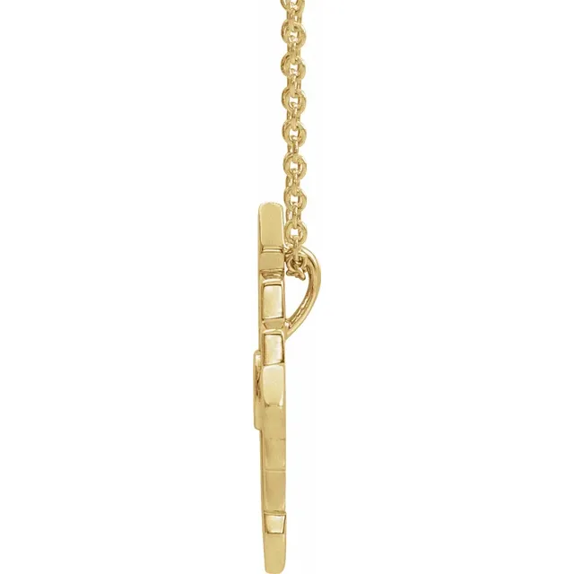 14K Yellow Vintage-Inspired Geometric 16-18" Necklace-