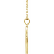 14K Yellow 20.3x18.4 mm Ichthus (Fish) 16-18" Necklace-