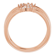14K Rose 1/3 CTW Diamond Negative Space Ring-
