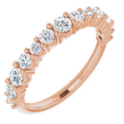 14K Rose 3/4 CTW Diamond Anniversary Band-