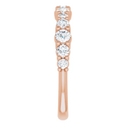 14K Rose 3/4 CTW Diamond Anniversary Band-