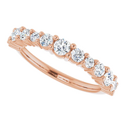 14K Rose 3/4 CTW Diamond Anniversary Band-