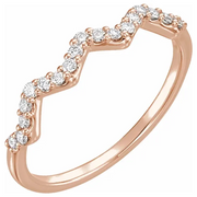 14K Rose 1/5 CTW Diamond Stackable Ring-