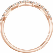 14K Rose 1/5 CTW Diamond Stackable Ring-