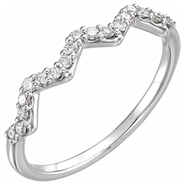 14K Rose 1/5 CTW Diamond Stackable Ring-