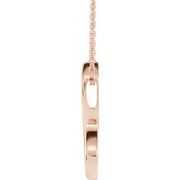 14K Rose Freeform 16-18" Necklace-