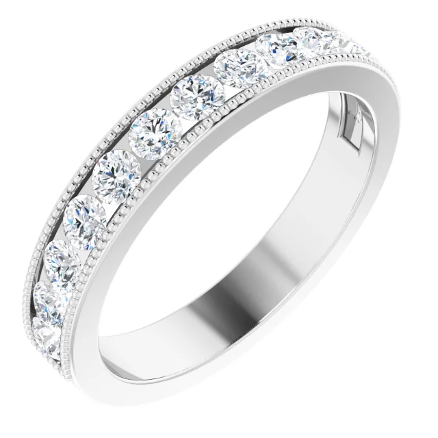 14K White 7/8 CTW Diamond Anniversary Band-