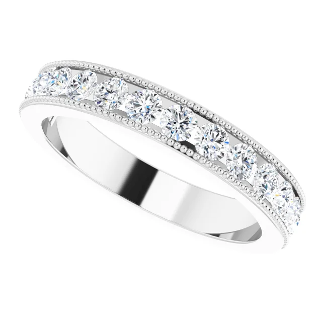 14K White 7/8 CTW Diamond Anniversary Band-