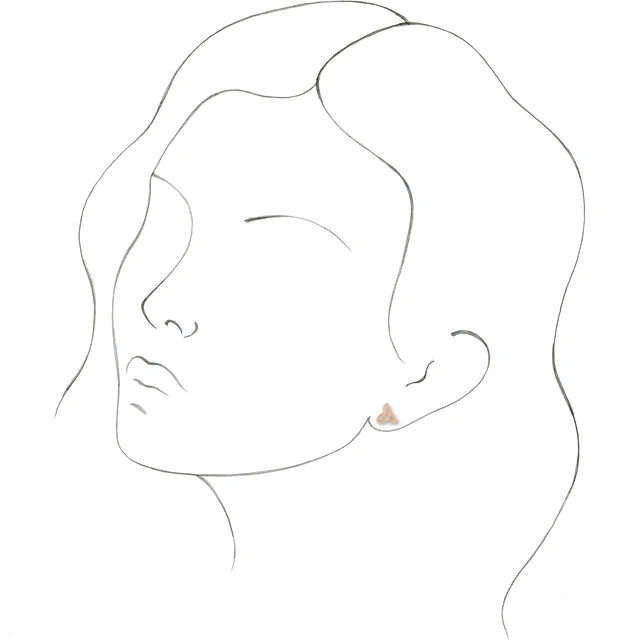 14K Rose Celtic-Inspired Trinity Earrings-