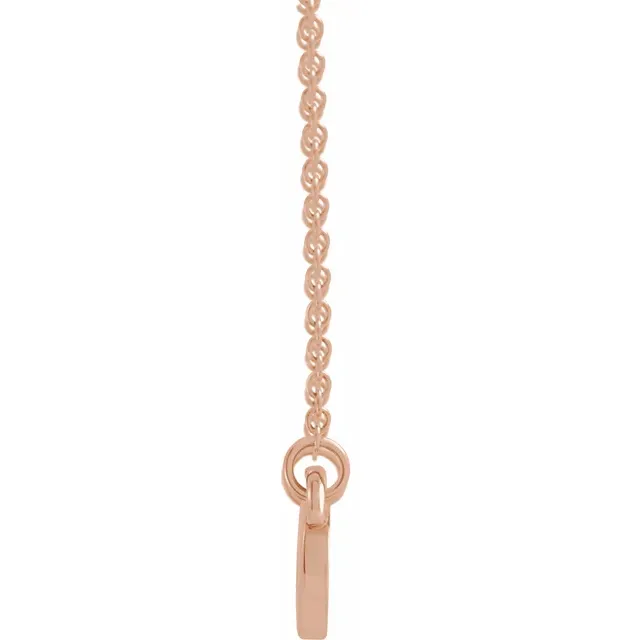 14K Rose .03 CTW Diamond Heart 16" Necklace-