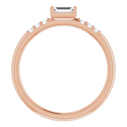 14K Rose 1/5 CTW Diamond Stackable Accented Ring-