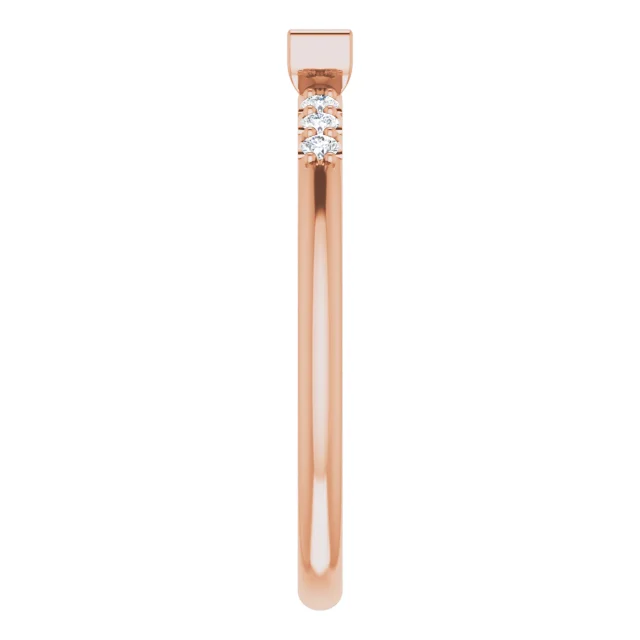 14K Rose 1/5 CTW Diamond Stackable Accented Ring-