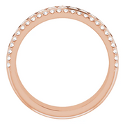 14K Rose 1 1/8 CTW Diamond Anniversary Band-