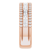 14K Rose 1 1/8 CTW Diamond Anniversary Band-