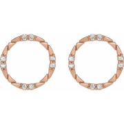 14K Rose 1/5 CTW Diamond Geometric Earrings-