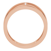 14K Rose .04 CTW Diamond Negative Space Ring-7.00 (approximate standard size)-