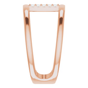 14K Rose .04 CTW Diamond Negative Space Ring-7.00 (approximate standard size)-