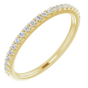 14K Yellow 1/5 CTW Diamond Band for 7x5 mm Emerald Ring-