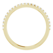 14K Yellow 1/5 CTW Diamond Band for 7x5 mm Emerald Ring-