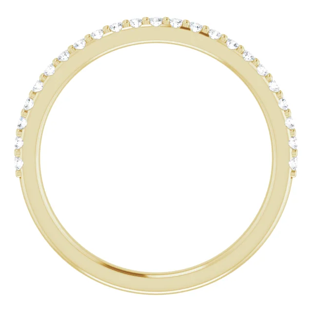 14K Yellow 1/5 CTW Diamond Band for 7x5 mm Emerald Ring-