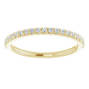 14K Yellow 1/5 CTW Diamond Band for 7x5 mm Emerald Ring-